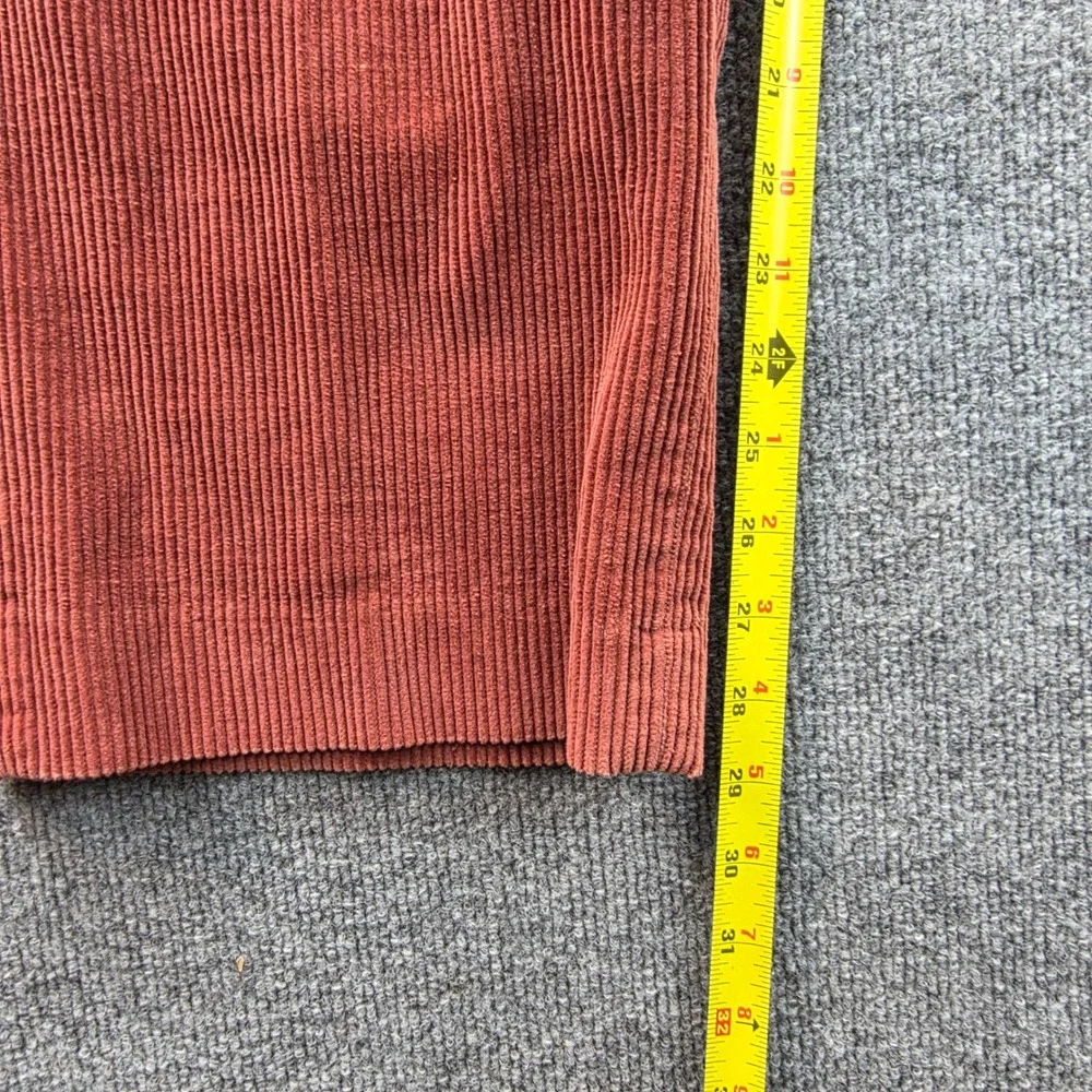 LL Bean Comfort‎ Waist Corduroy Pants Men 38 Red/Orange Pleated Casual